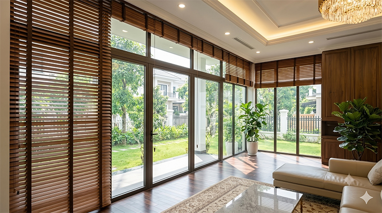Rèm sáo gỗ biệt thự Ciputra