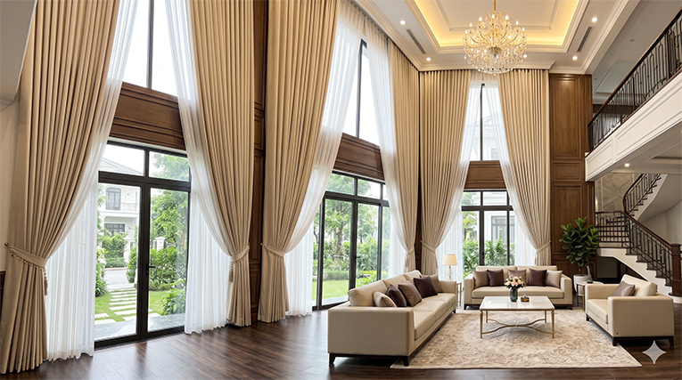 Rèm vải cao cấp biệt thự Ciputra