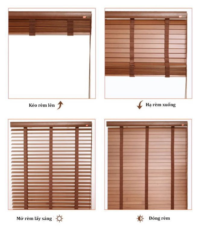 Cách sử dụng rèm sáo gỗ