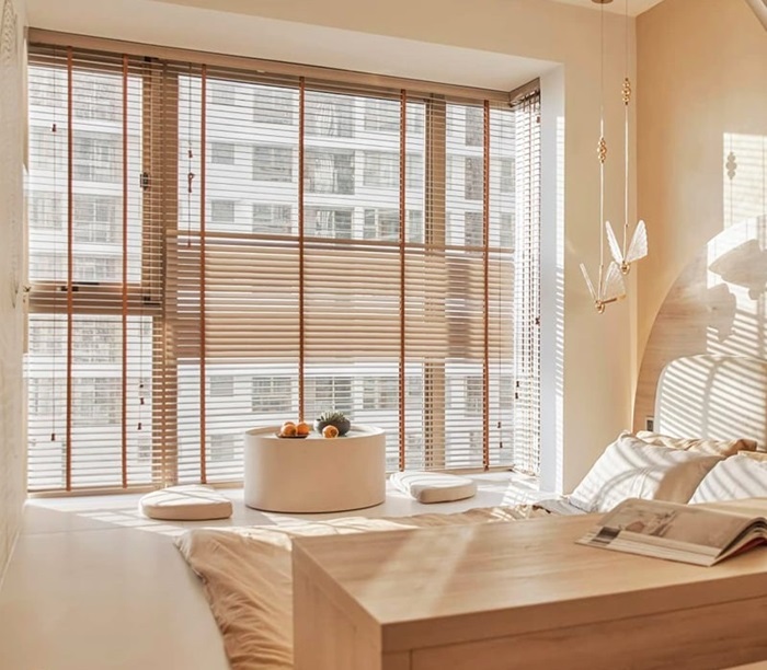 Rèm sáo gỗ phong cách minimalist